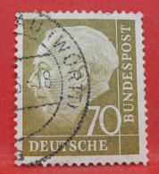 N°81 - 70 Pfennig - Année 1954 - Timbre Oblitéré Allemagne Bundespost - - Gebraucht