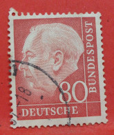 N°82 - 80 Pfennig - Année 1954 - Timbre Oblitéré Allemagne Bundespost - - Gebraucht