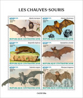 2023-01 - CENTRAL AFRICAN- BATS             6V   MNH** - Murciélagos