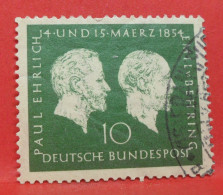 N°87 - 10 Pfennig - Année 1954 - Timbre Oblitéré Allemagne Bundespost - - Gebraucht