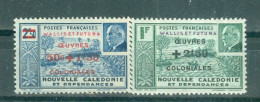 WALLIS & FUTUNA.- N°131* Et 132* MH SCAN DU VERSO - Timbre De 1941 (n°90 Et 91 Surchargés OEUVRES COLONIALES. - Unused Stamps