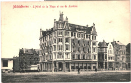 CPA  Carte Postale Belgique  Middelkerke Hôtel De La Plage Et Rue De Londres1912 VM69756ok - Middelkerke