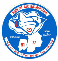 Autocollant Armée De L'air - Bureau Air Informations Melun (77) - Aviation