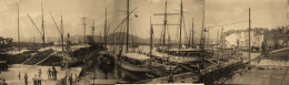 St Tropez * 1934 * RARE Panorama Du Port En 3 Photos Anciennes Panoramiques 25.5x7.8cm - Saint-Tropez