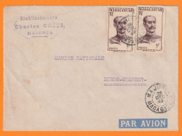1949 - Devant D' Enveloppe Par Avion De Majunga Vers Diego Suarez - 3 F Gal Duchesne X 2 - Storia Postale