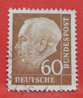 N°152 - 60 Pfennig - Année 1957 - Timbre Oblitéré Allemagne Bundespost - - Gebraucht