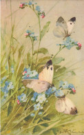 Catharina KLEIN * CPA Illustrateur Klein * éditeur STZF N°1235 * Papillons Papillon Butterfly Fleurs Flowers - Klein, Catharina