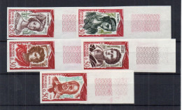 !!! SERIE ACTEURS N°1301/1305 NON DENTELEE NEUVE ** - 1951-1960