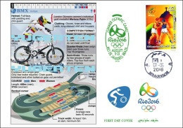 ALGERIE ALGERIA 2016 - FDC Olympic Games Rio 2016 BMX Cycling Olympische Spiele Olímpicos Olympics Cyclisme - Estate 2016: Rio De Janeiro