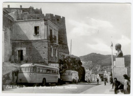 CIRO', PIAZZA SICILIANI E CORSO UMBERTO, B/N, VG 1962, BUS D'EPOCA    **//** - Crotone