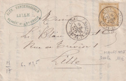 France N°55 Sur Lettre - TB - 1871-1875 Cérès