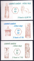 Tschechei 1999 - Volkskunst, MH 74 - 76 (Nr. 228 - 230), Postfrisch ** / MNH - Unused Stamps
