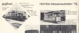 Catalogue GOGTRAM 1979 HO HOm Messeneuheiten Strassenbahn - German