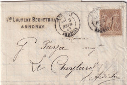 France Type Sage - Oblitération Annonay - 1877-1920: Semi Modern Period