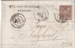 France Type Sage - Oblitération Annonay - 1877-1920: Semi-Moderne