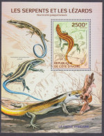 2014 Ivory Coast Cote D'Ivoire 1533/B193 Reptiles 11,00 € - Serpents