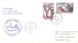 TAAF - LETTER 1981 DUMONT-D'URVILLE - DE Mi 149, 152 / *1100 - Briefe U. Dokumente