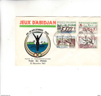 PREMIER JOUR COTE D'IVOIRE JEUX D'ABIDJAN 1961 - Côte D'Ivoire (1960-...)