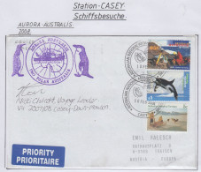 AAT  Ship Visit Aurora Australis Signature Voyage Leader Ca Casey 10 FEB 2008 (CS176A) - Covers & Documents