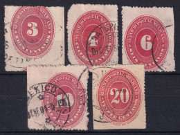 MEXICO 1887 - Canceled - Sc# 184-188 - Mexique