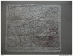 PONTOISE VILLEPREUX L'ISLE ADAM ARGENTEUIL COURCELLES  PARIS BAILLY ANDRESY MANTES MEULAN MARCQ MEZY ( Carte Cycliste ) - Cartes Routières