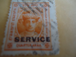 HOLKAR INDIA   USED    STAMPS  KINGS  OVERPRINT - Holkar