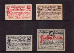 Steinnakirchen  Notgeld  Lot Serie A 4 Noten - Autriche