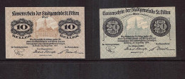 St.Pölten  Notgeld  Lot Serie A 2 Noten - Autriche