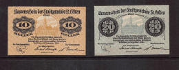 St.Pölten  Notgeld  Lot Serie A 2 Noten - Autriche