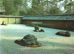 Japan & Marcofilia, Kyoto, Rock Garden At Ryoanji Temple,  Lisboa 1967 (41103) - Boeddhisme