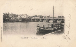 La Suze * 1902 * Péniche Batellerie * Le Port * Barge Chaland Péniches - La Suze Sur Sarthe