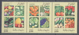 Algérie N ° 958 / 60  XX Productions Nationales : Fruits Et Légumes Divers, Les 3  Valeurs Sans Charnière TB - Algérie (1962-...)