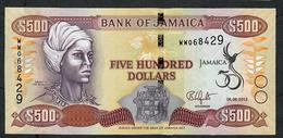 JAMAICA P91 500  DOLLARS 2012  #WW COMMEMORATIVE  UNC. - Jamaica