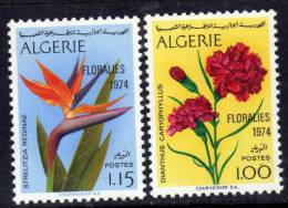 Algérie N ° 590 / 91  XX  "Floralies 1974" La Paire Sans Charnière TB - Algérie (1962-...)