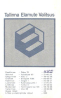 Pocket Calendar, Estonia:Tallinna Elamute Valitsus, 1985 - Petit Format : 1981-90