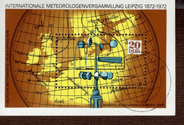 DDR Block 034 - 036 Meteorologen  Used Gestempelt TS - 1971-1980