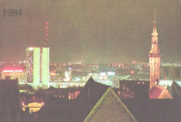 Pocket Calendar, Estonia:Tallinn Night Overview, 1984 - Petit Format : 1981-90