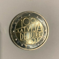 LATVIA 2021 2 EUR COIN "LATVIA DE JURE/ DE IURE" UNC From Mint Roll KM#213 - Latvia