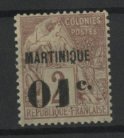 MARTINIQUE N° 7 Neuf * (MH) Avec Variété " 1 " Cassé à La Base Droite, Variété Constante TB - Nuovi