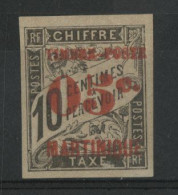 MARTINIQUE N° 23 Neuf * (MH) Cote 18 € "05 C." En Rouge Sur 10 Ct Noir Timbre-Taxe TB - Ongebruikt