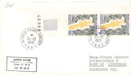 TAAF - LETTER 1975 ALFRED-FAURE-CROZET - DE Mi 79 / *1106 - Cartas & Documentos