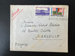 SP ENVELOPPE CONGO LEOPOLDVILLE POUR MARSEILLE 1965 - Lettres & Documents