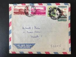 SP ENVELOPPE CONGO LEOPOLDVILLE POUR MARSEILLE 1965 - Cartas & Documentos