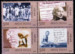India 2005 75th Anniversary Of The Dandi March Block Of 4, MNH, SG 2266/9 (D) - Unused Stamps