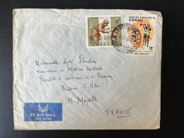 SP ENVELOPPE CONGO LEOPOLDVILLE POUR MARSEILLE 1966 - Lettres & Documents