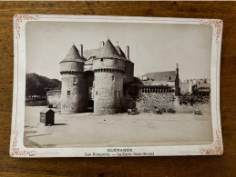 Guérande , Porte St Michel Et Remparts * Photo CDV Cabinet Albuminée Circa 1860/1885 * Photographe - Ohne Zuordnung