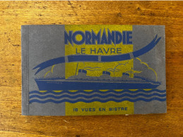 NORMANDIE Normandie * Carnet Ancien Complet 18 CPA * Bateau Paquebot Construit à St Nazaire * Le Havre - Paquebote