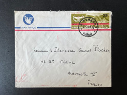 SP ENVELOPPE CONGO KINSHASA POUR MARSEILLE 1967 - Covers & Documents