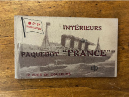 FRANCE France * 2 Carnets Anciens Complets 24 CPA ( En Tout ) * Bateau Paquebot Transatlantique * CGT C.G.T. - Paquebote