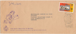 Brunei Cover Sent To Denmark Darussalam 16-10-1990 Single Franked - Brunei (1984-...)